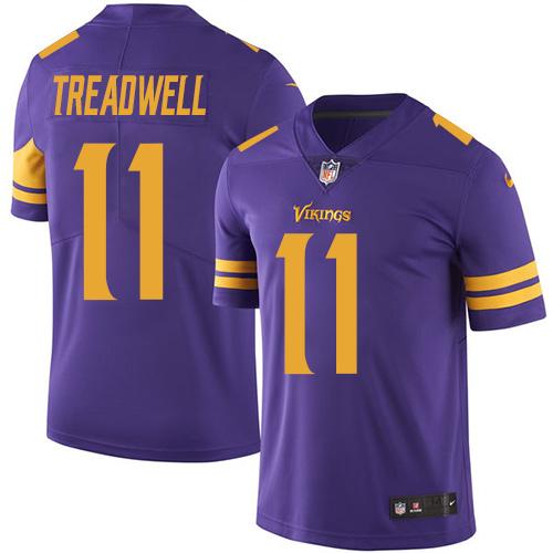 Nike Vikings #11 Laquon Treadwell Purple Youth Stitched NFL Limited Rush Jersey